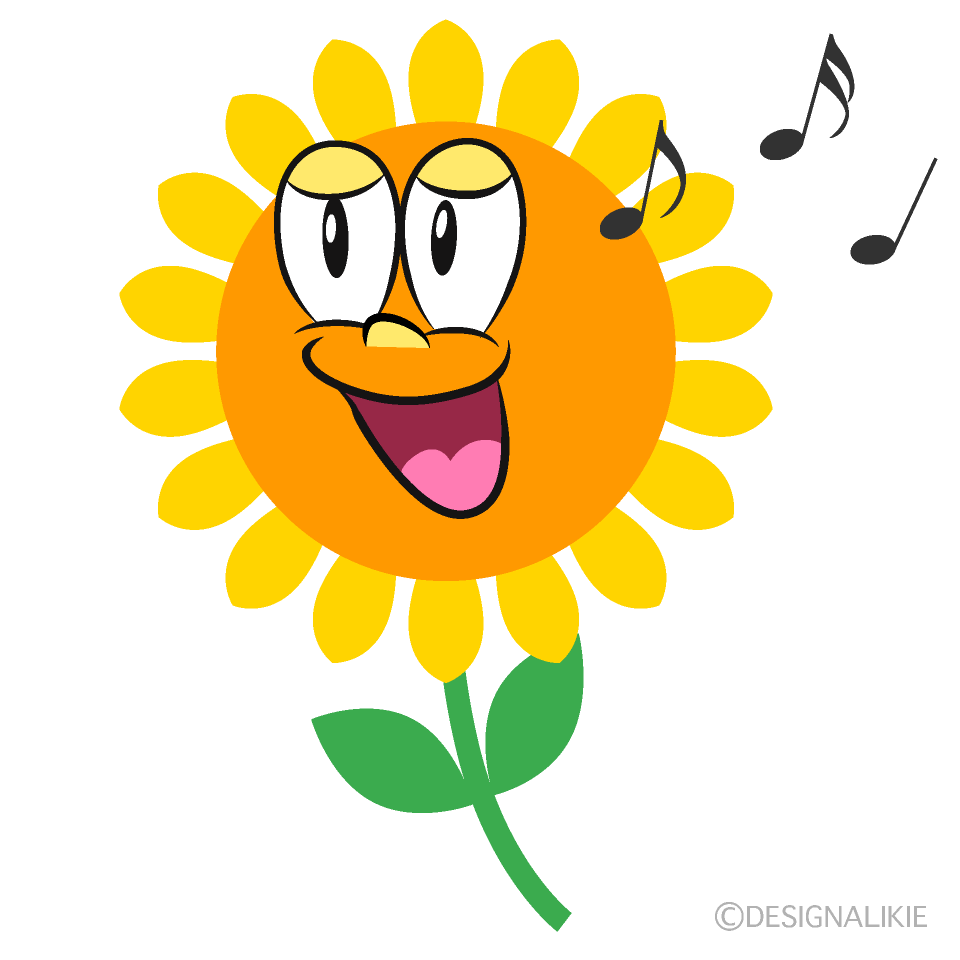 Free Singing Flower Cartoon Clipart Image Charatoon