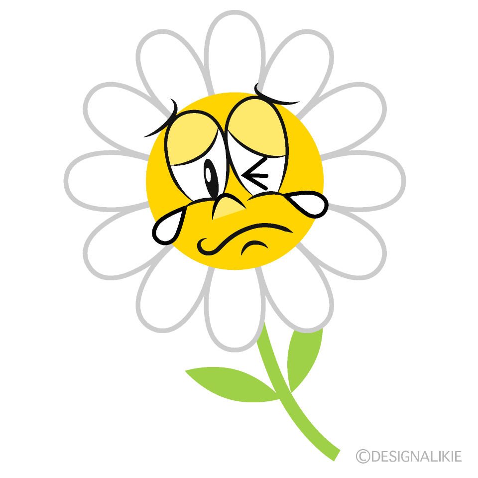 Free Crying Flower Cartoon Clipart Image Charatoon