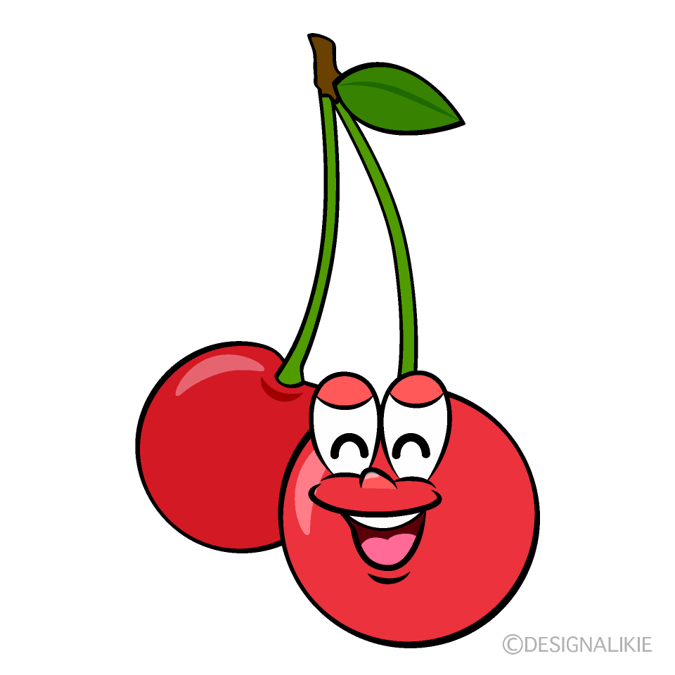 Free Smiling Cherry Cartoon Clipart Image Charatoon