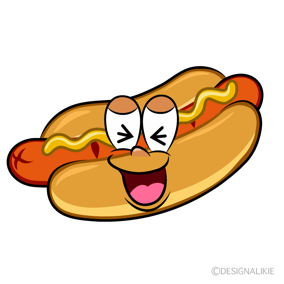 Free Laughing Hot Dog Cartoon Clipart Image Charatoon