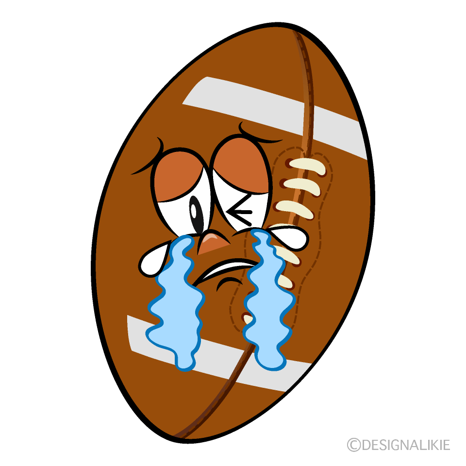 Free Crying Football Cartoon Clipart Image Charatoon