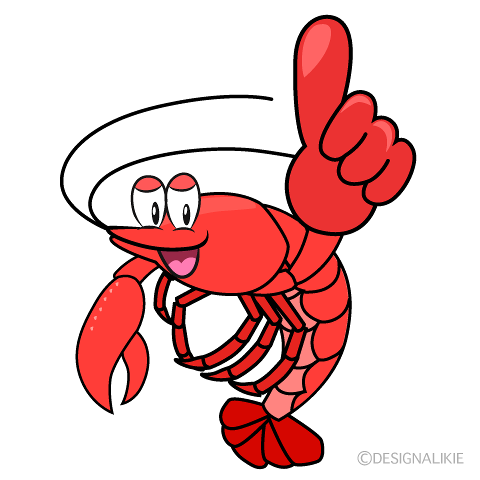Free Posing Lobster Cartoon Image｜Charatoon