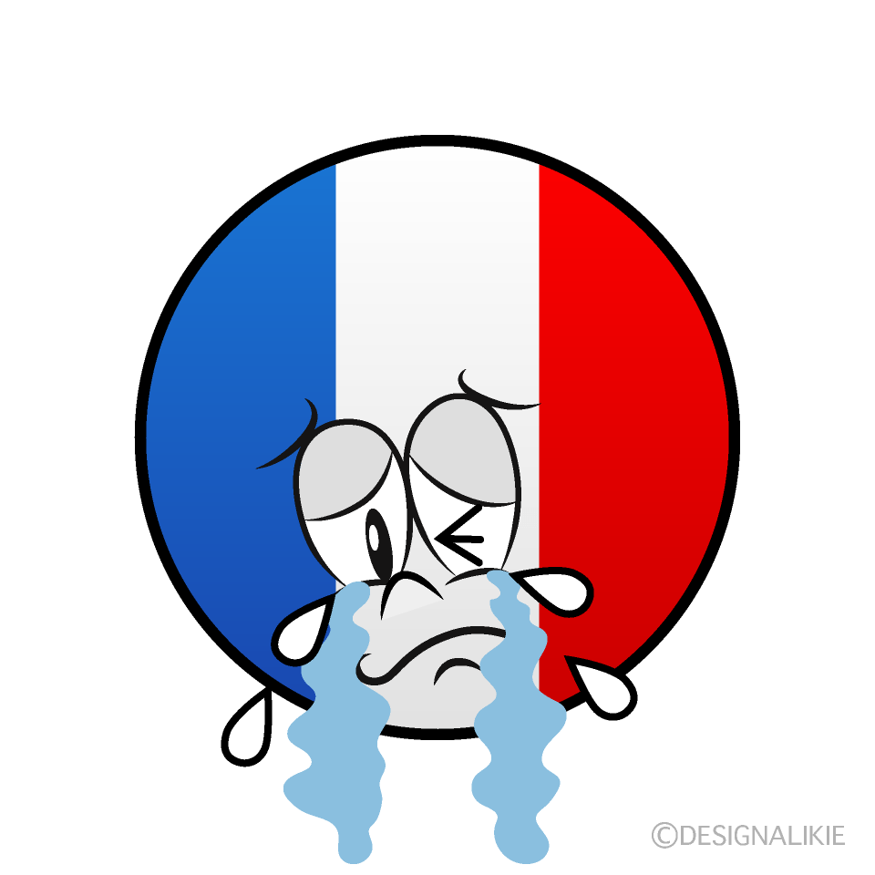 Free Crying French Symbol Cartoon Clipart Image Charatoon