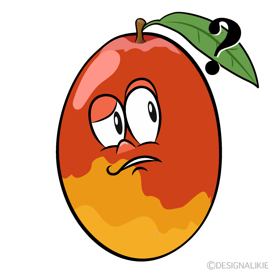 Free Thinking Mango Cartoon Image｜Charatoon