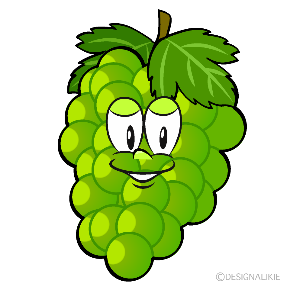 Free Green Grape Cartoon Clipart Image Charatoon