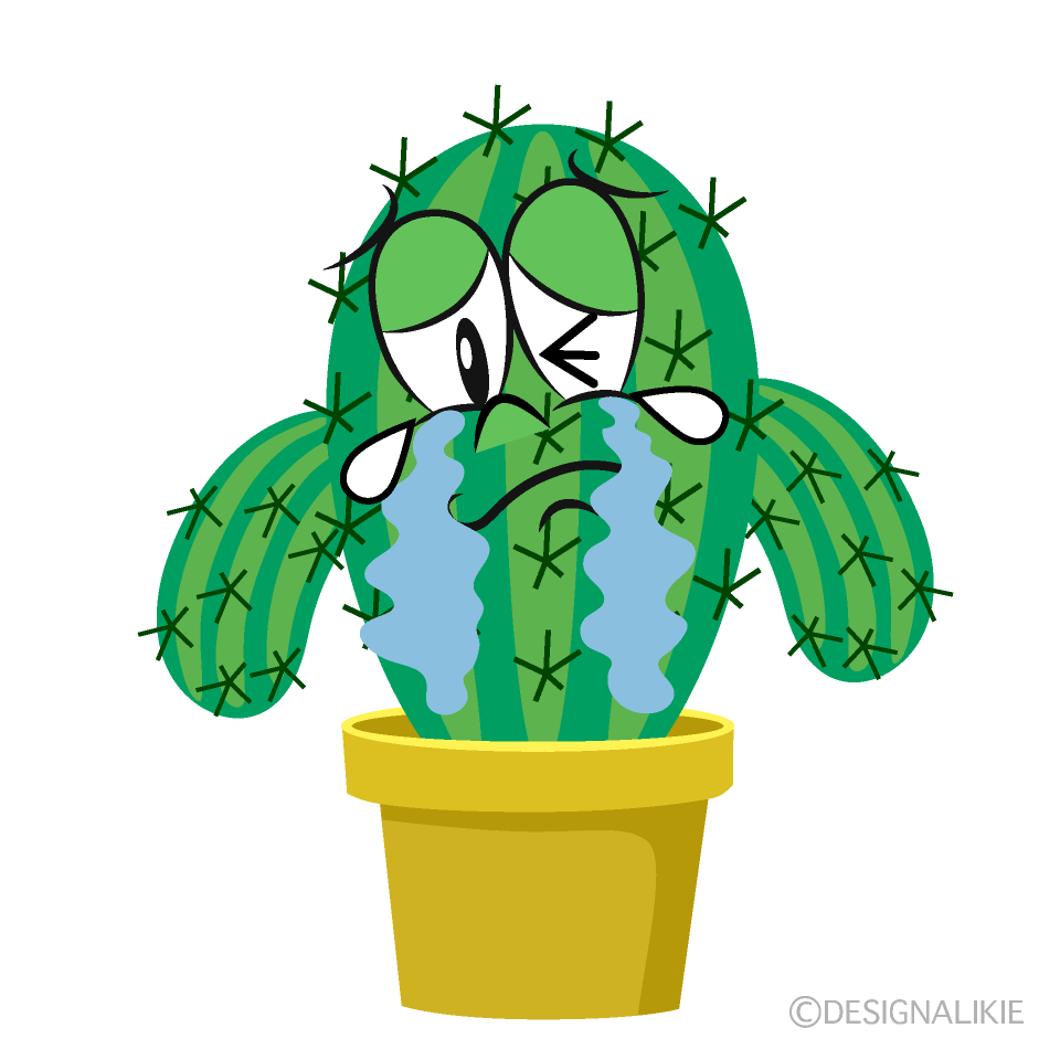 Free Crying Foliage Cactus Cartoon Image Charatoon