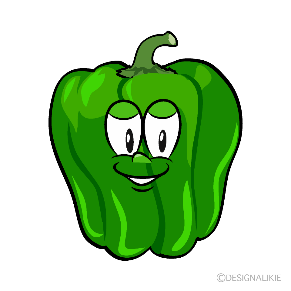 Free Green Pepper Cartoon Clipart Image Charatoon