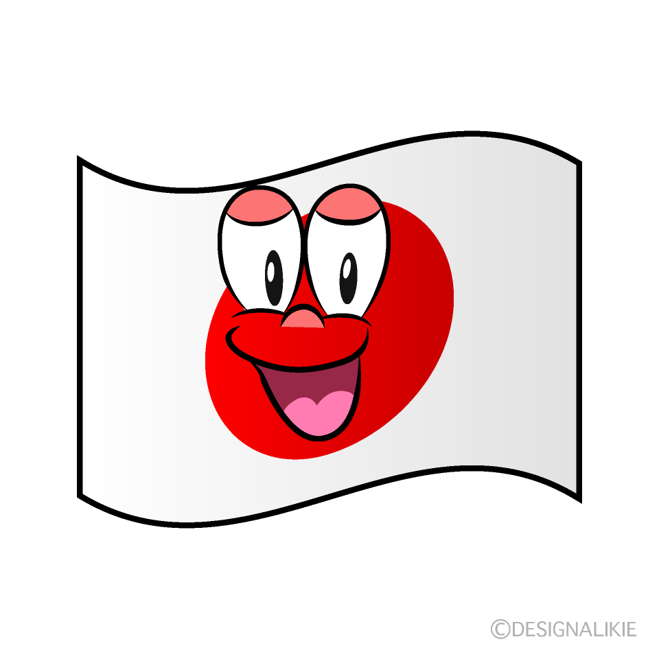 Free Smiling Japanese Flag Cartoon Image｜Charatoon