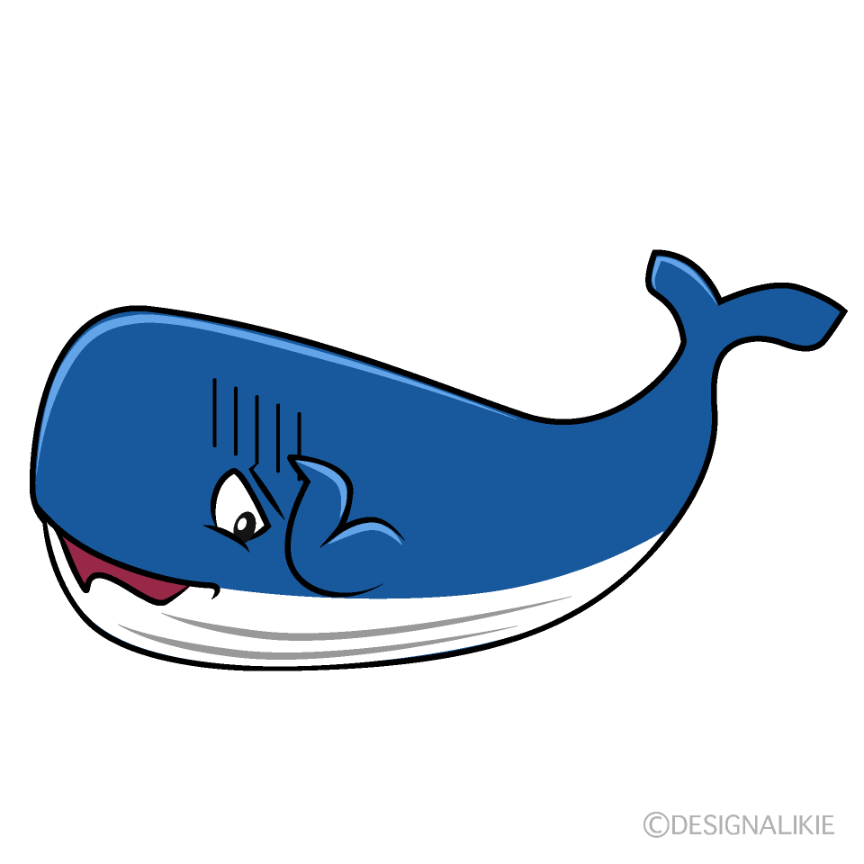 Free Smiling Blue Whale Cartoon Image Charatoon