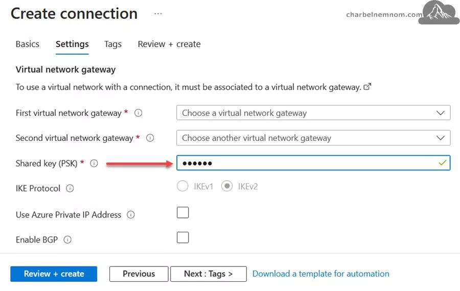 StepbyStep How To Get And Export The Azure VPN Connection PreShared Key? CHARBEL NEMNOM