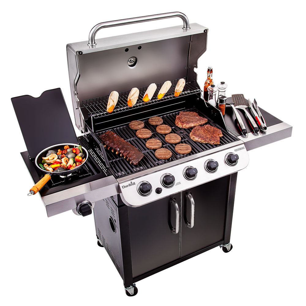 Asador a gas 5 quemadores + lateral XL + Obsequio Charbroil Colombia