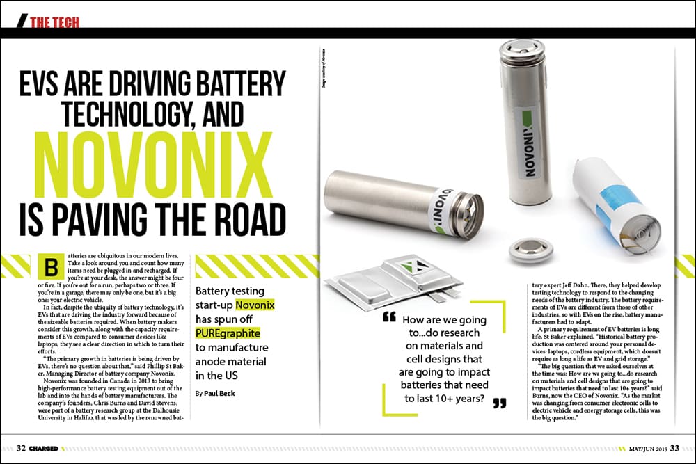 Charged EVs Battery testing startup Novonix has spun off