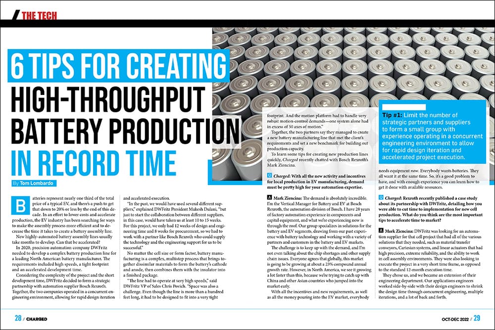 6 tips for creating highthroughput battery production in record time