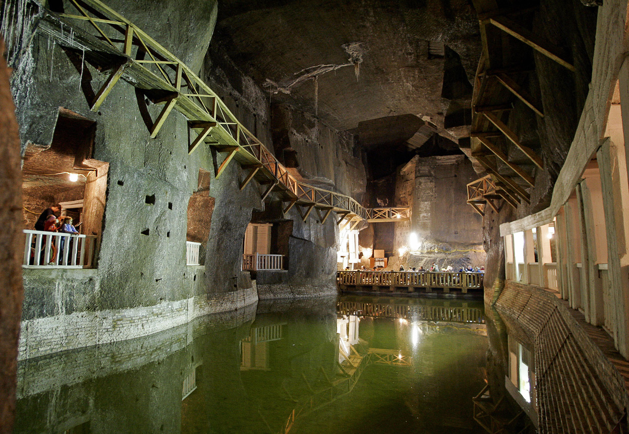 The Bochnia Salt Mine in Poland,