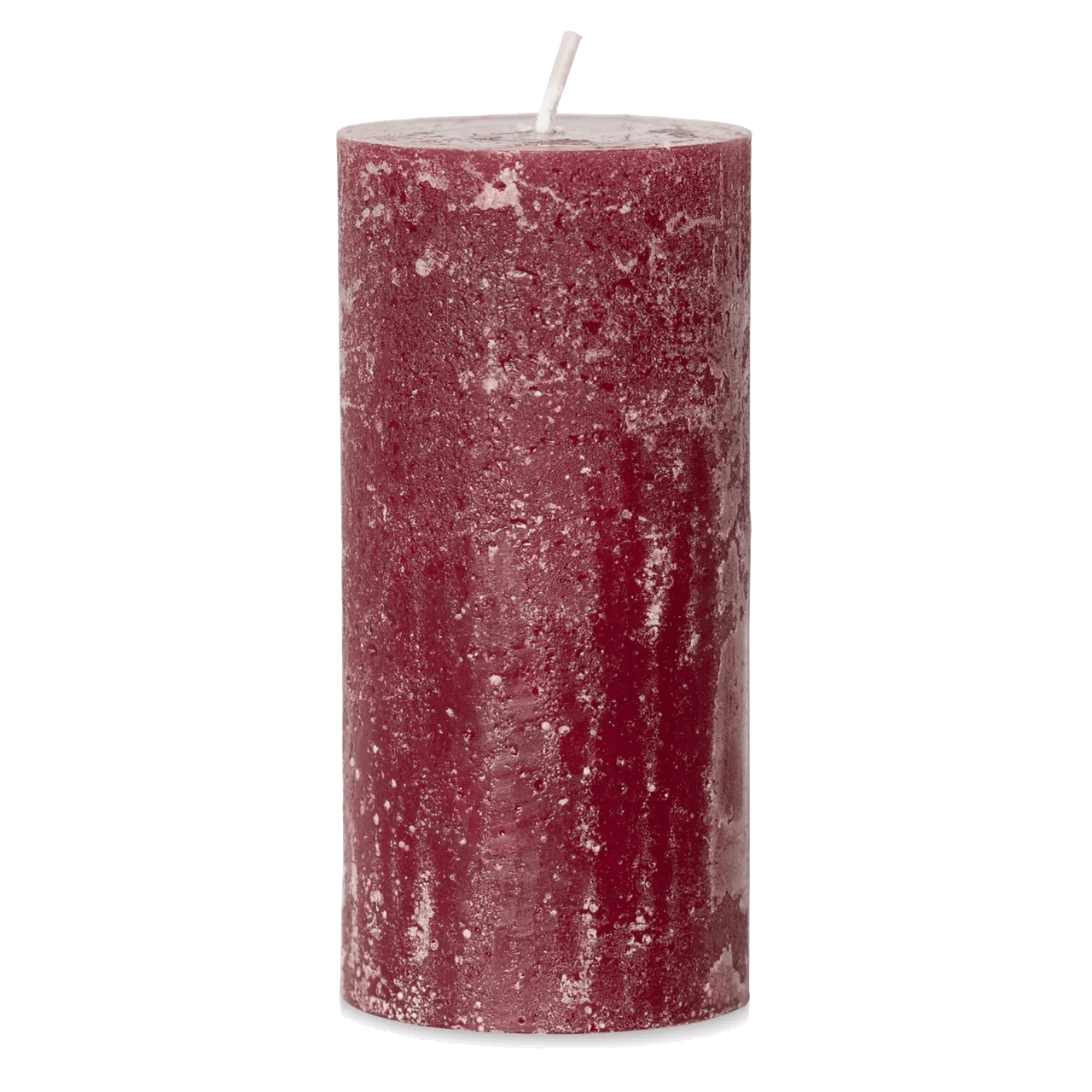 6" Red Rustik Pillar Candle Charles Farris