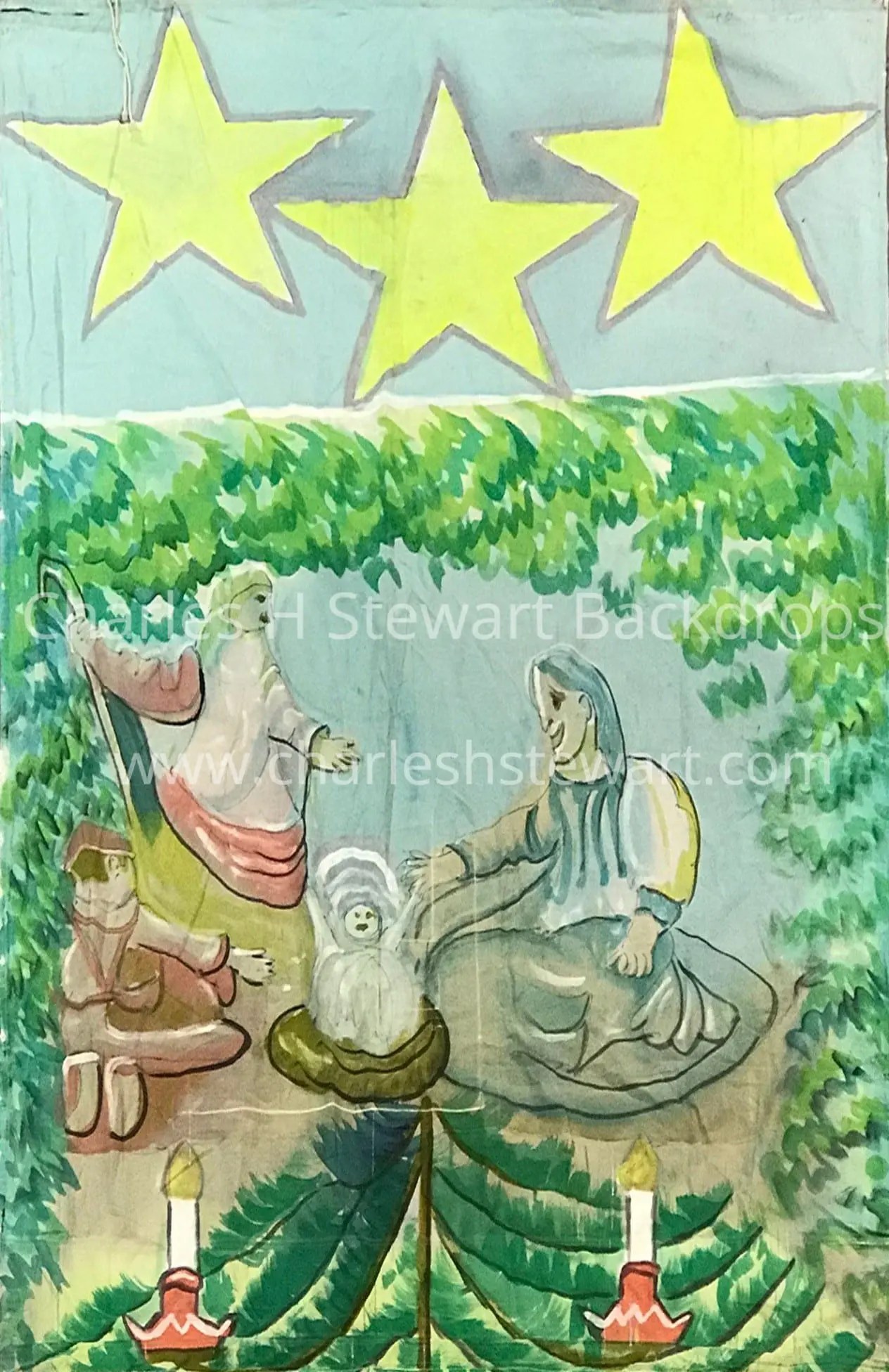 Growing Christmas Tree Backdrop Backdrops by Charles H. Stewart