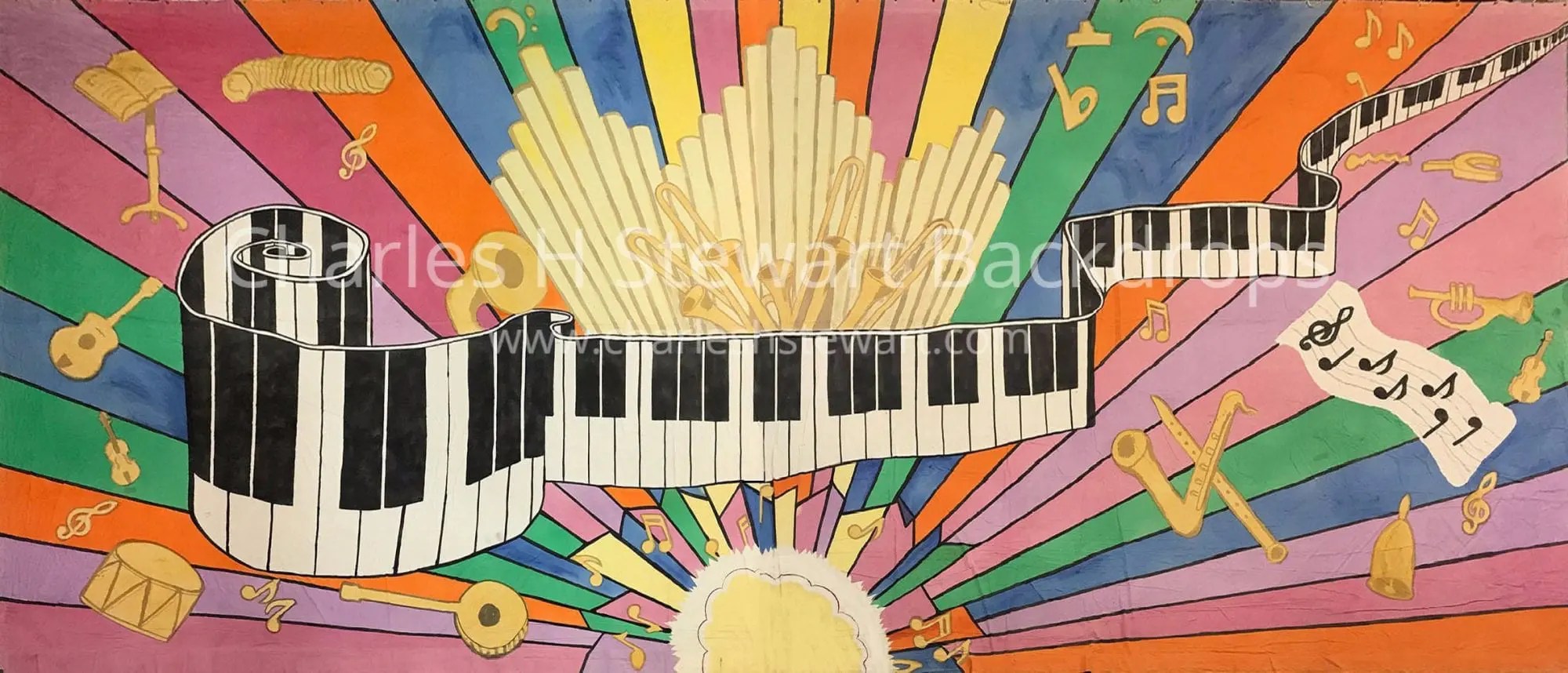 Musical Notes Novelty Backdrop For Rent by Charles H. Stewart