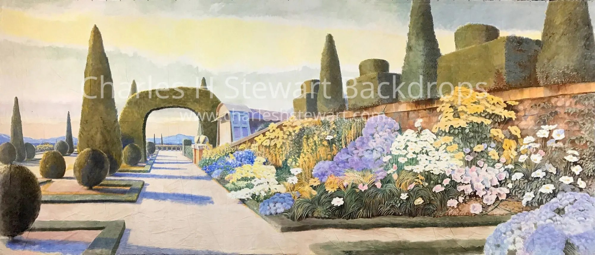 Garden Backdrop Backdrops by Charles H. Stewart
