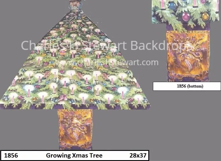 Growing Christmas Tree Backdrop Backdrops by Charles H. Stewart