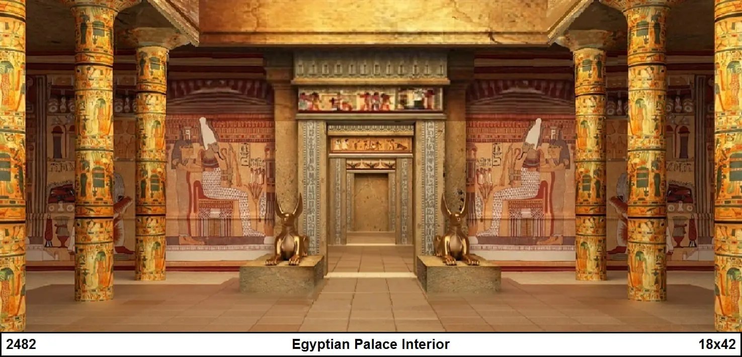 Egyptian Palace Interior Backdrop Backdrops by Charles H. Stewart