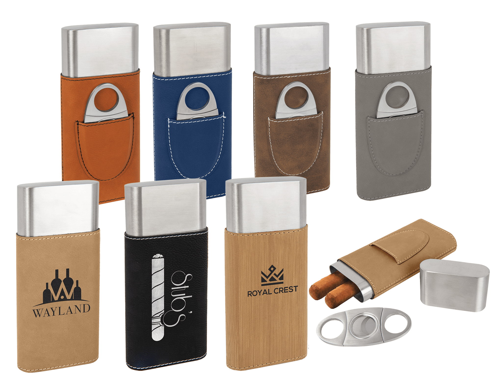 Personalized Cigar Case with Cutter