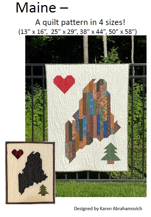 Maine State Quilt Pattern (and optional fabric bundles) The Charley