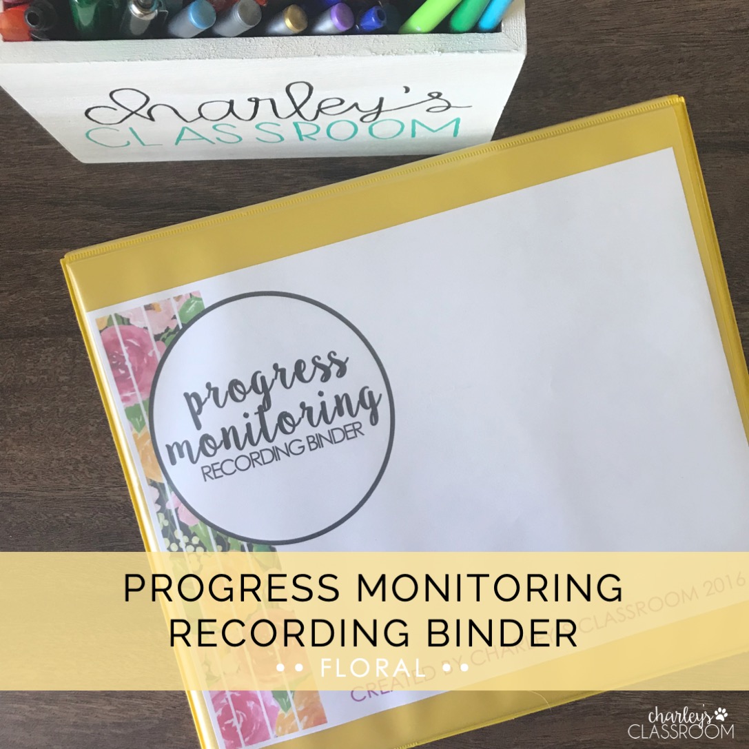 IEP Progress Monitoring Recording Binder (Florals) Special Education
