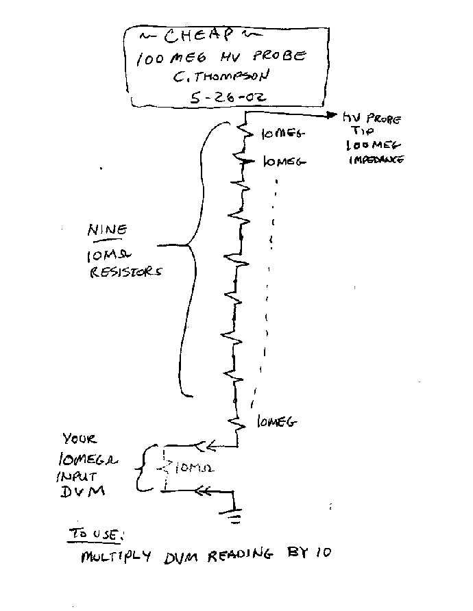 A Cheap 100Meg HV Probe Design