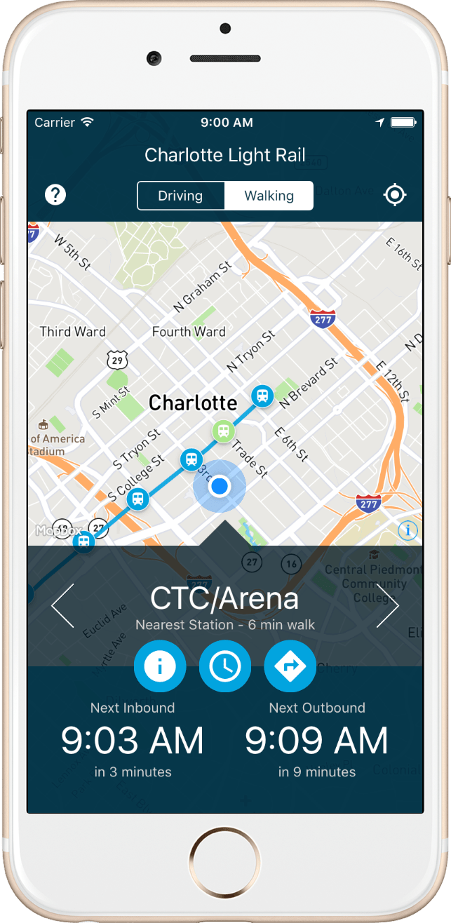 Charlotte Light Rail App