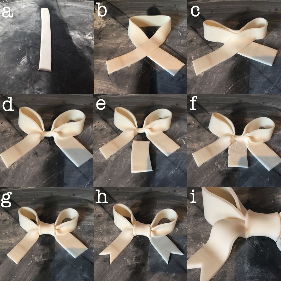 How to make a fondant bow cake topper Tortadísz, Marcipán virágok, Fondant
