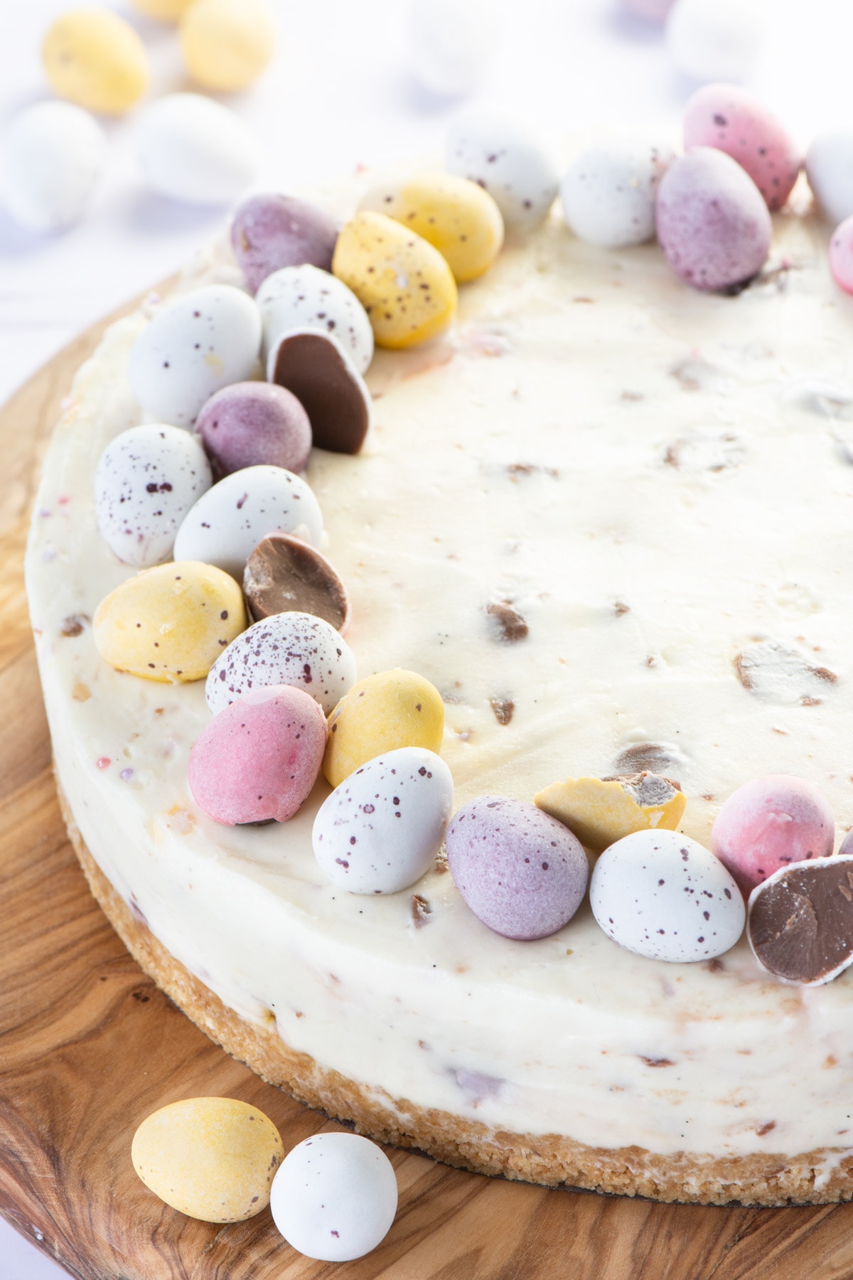 White Chocolate Mini Egg Cheesecake (NoBake) Charlotte's Lively Kitchen