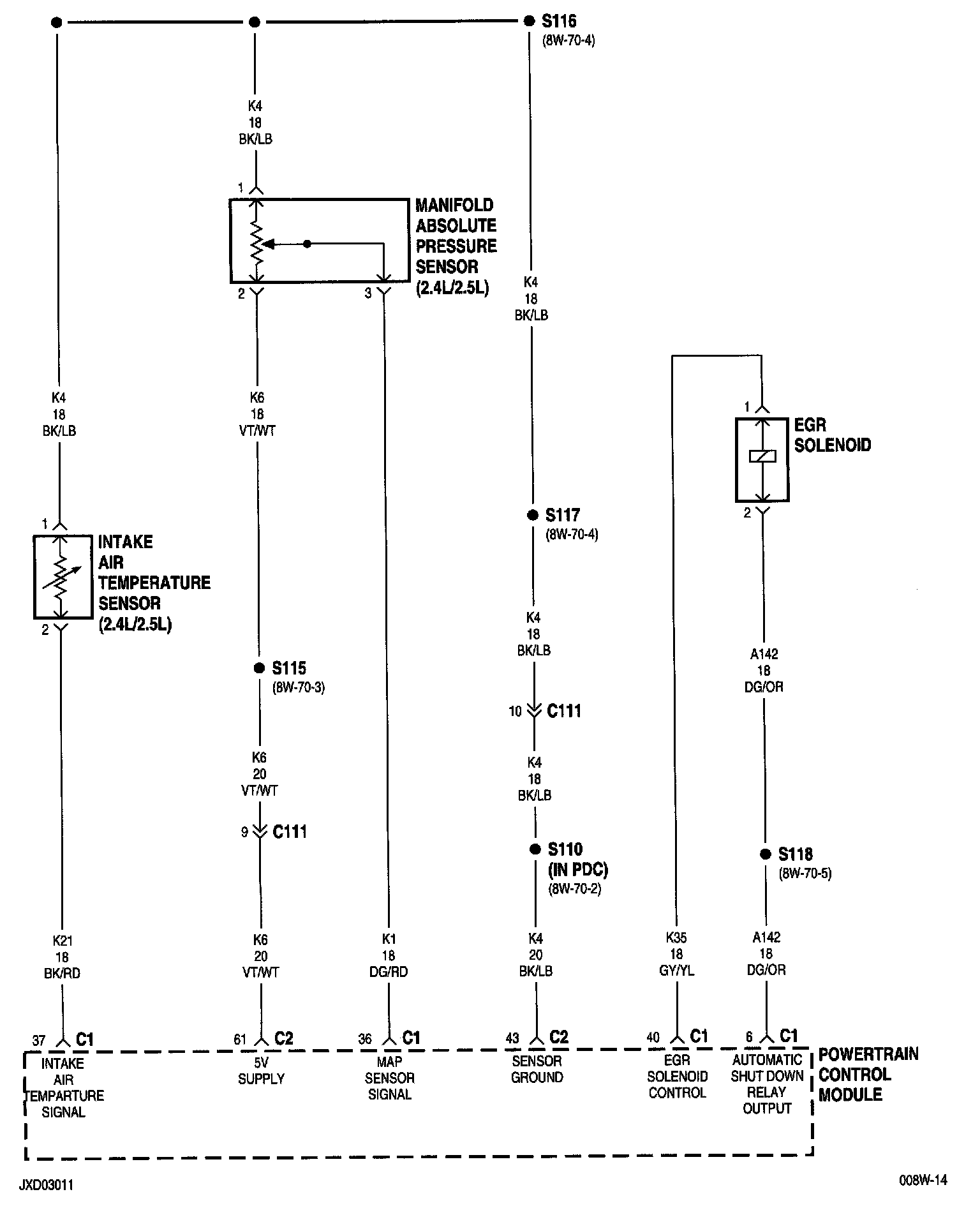 System Diagrams — 2000 Chrysler Sebring Convertible V6-2.5L VIN H