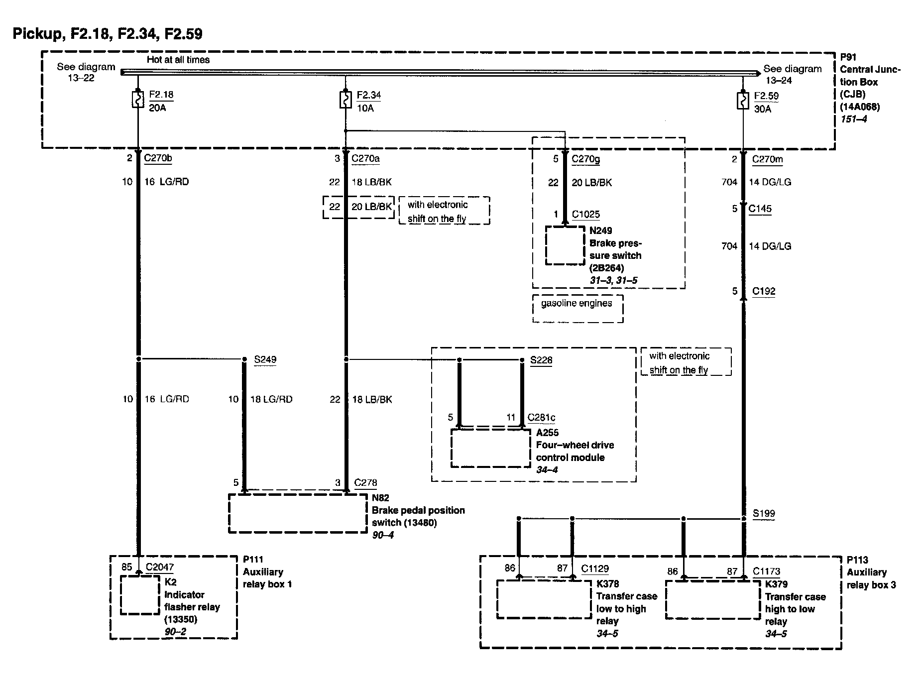 Power Distribution Diagrams — 2002 Ford Truck F 450 4WD Super Duty V8-7