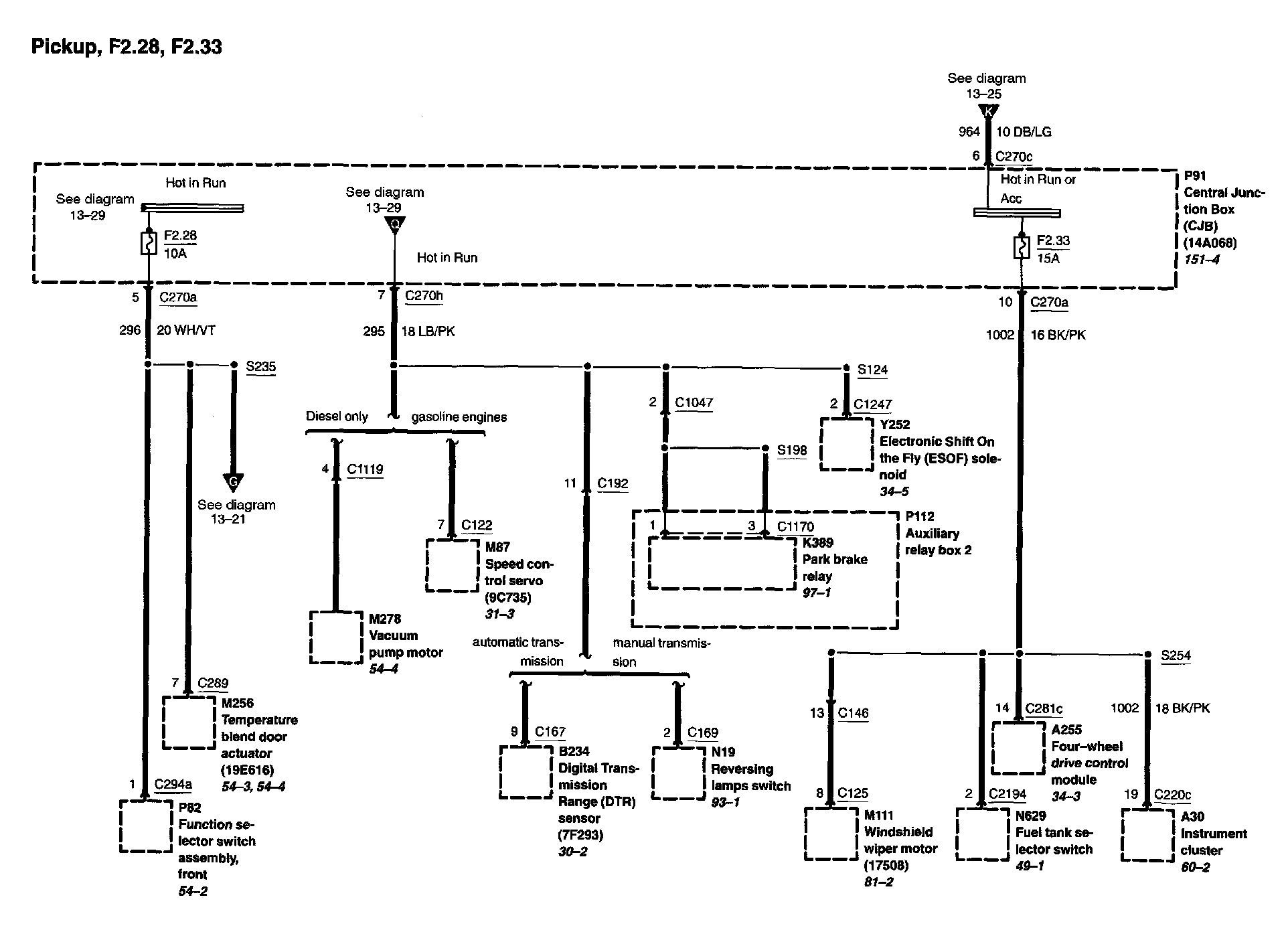 Power Distribution Diagrams — 2002 Ford Truck F 450 4WD Super Duty V8-7