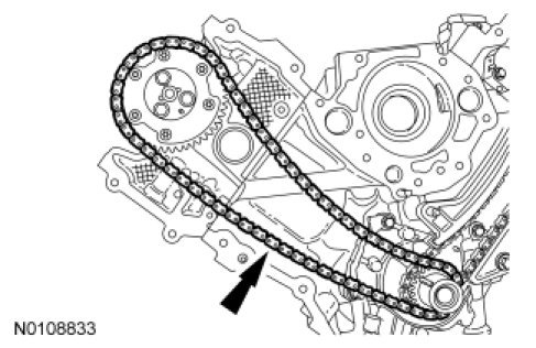 Timing Chain Tensioner: Service and Repair — 2010 Ford F 150 4WD V8-6