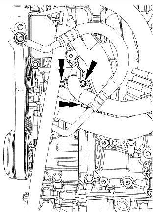 Thermostat Housing: Service and Repair — 2008 Mercury Milan AWD L4-2.3L
