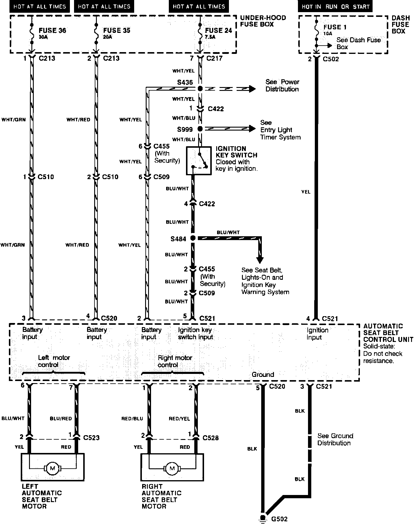 Wiring Diagrams — 1991 Honda Accord L4-2156cc 2.2L SOHC Service Manual