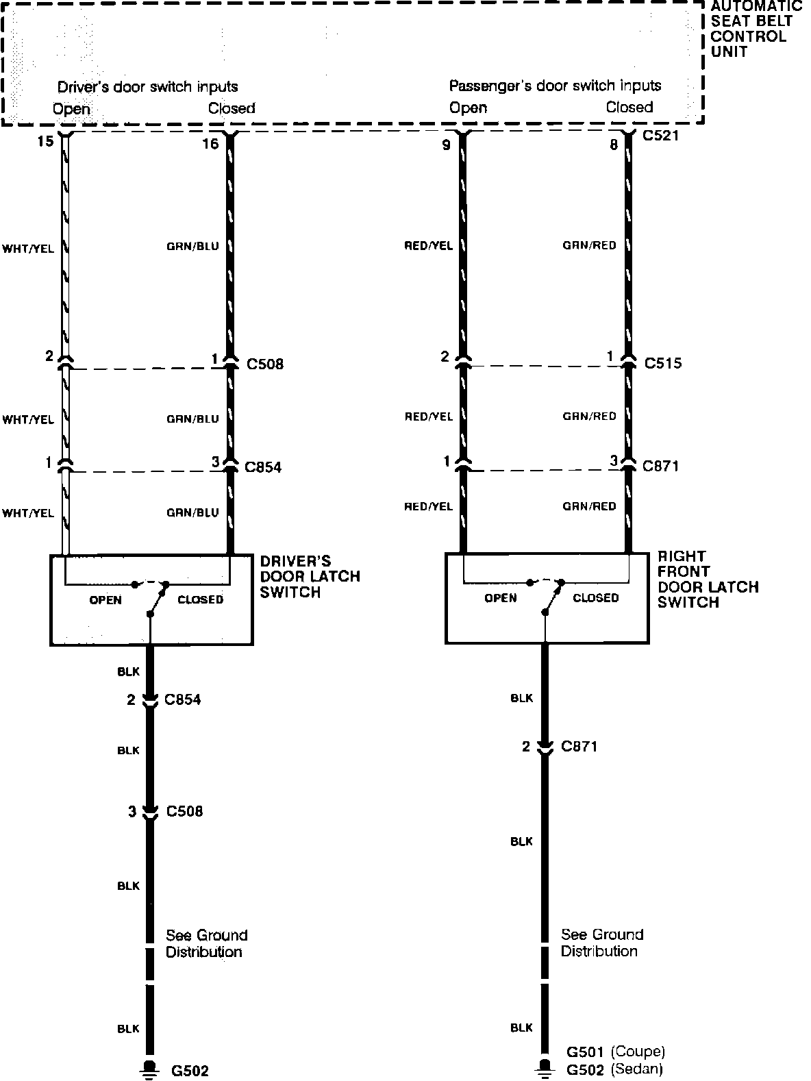 Wiring Diagrams — 1991 Honda Accord L4-2156cc 2.2L SOHC Service Manual