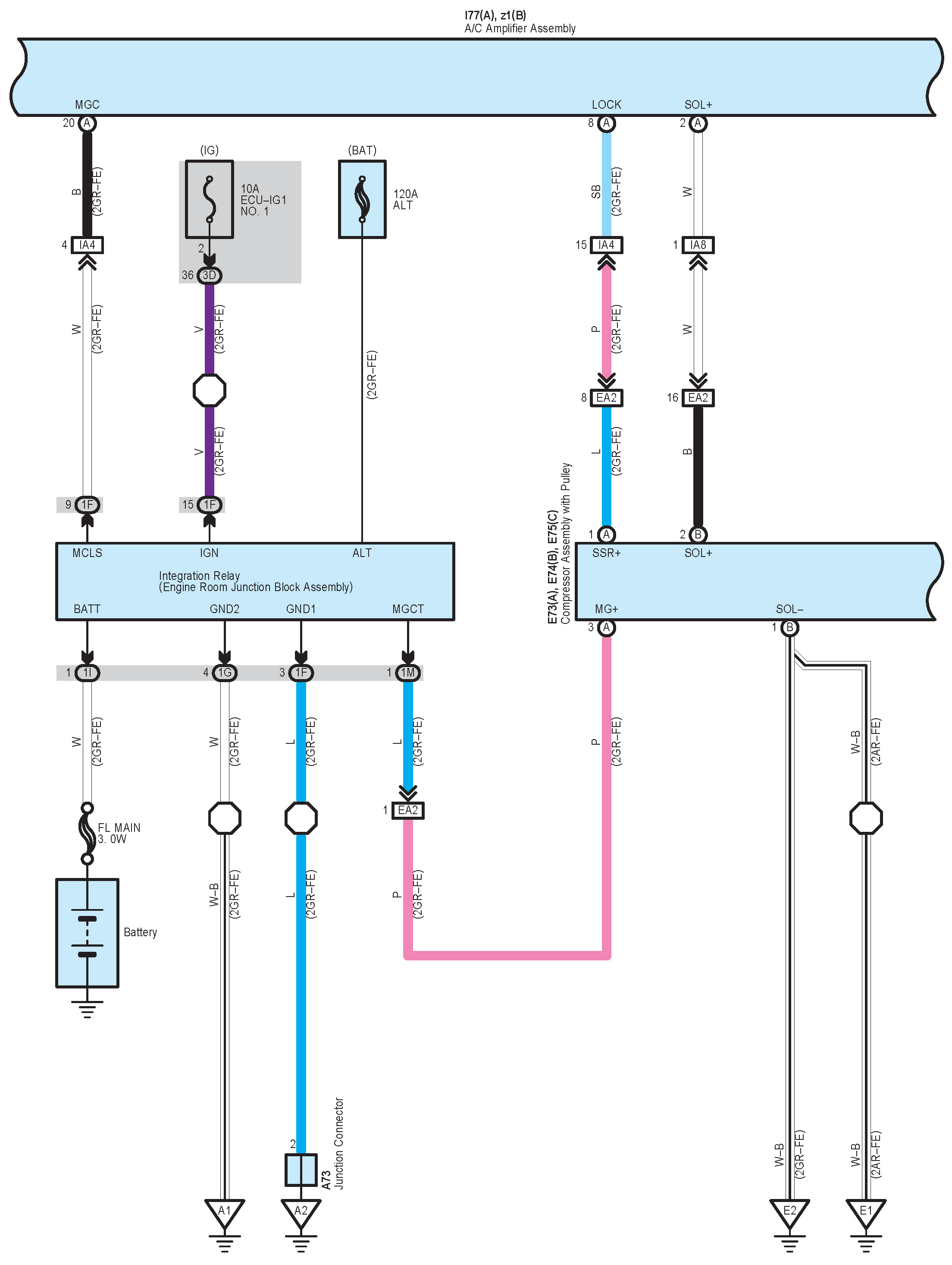 Electrical Diagrams — 2012 Toyota Camry L4-2.5L (2AR-FE) Service Manual