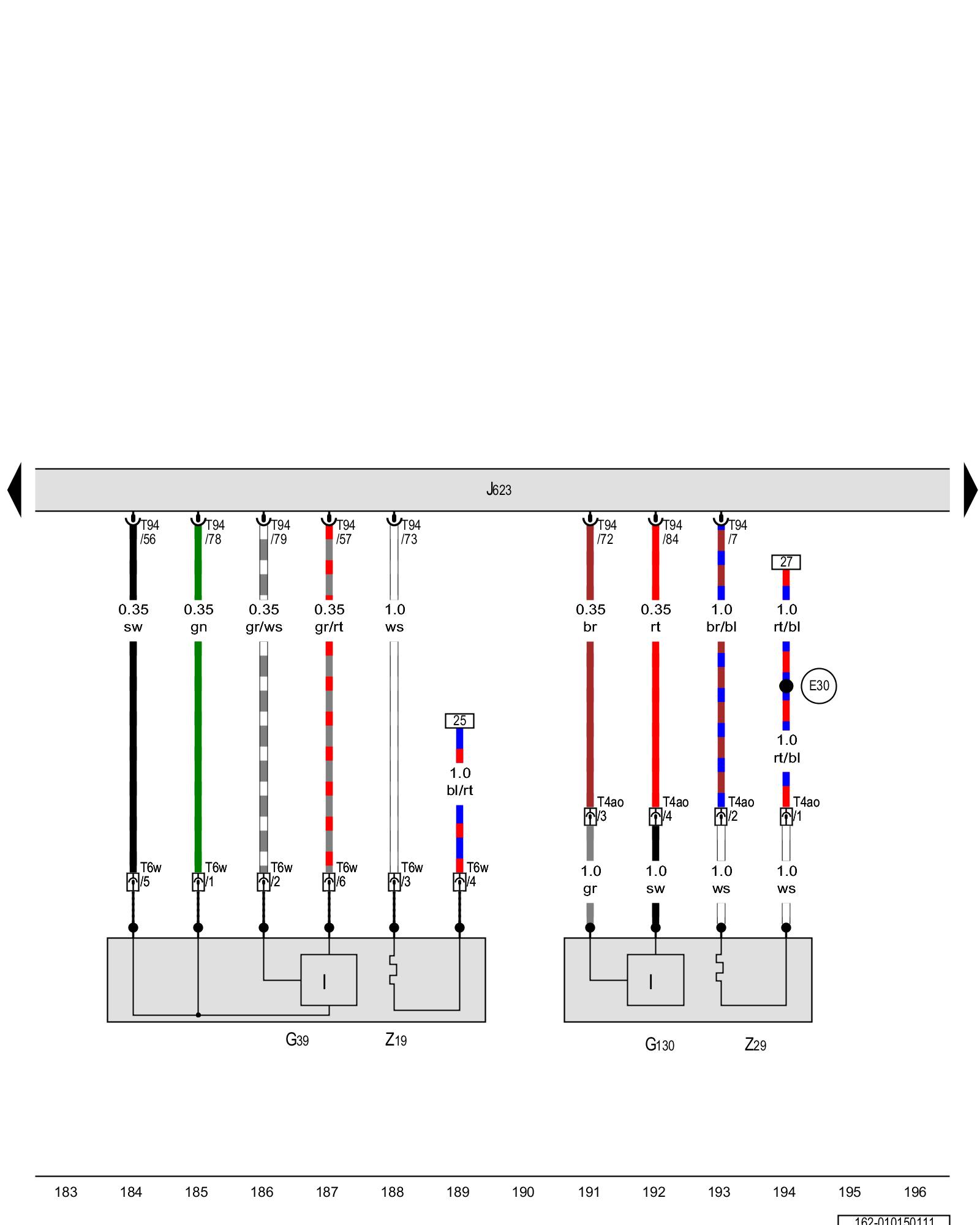Diagram 10/15 (Tracks 183-196) — 2012 Volkswagen Jetta Sedan (162) L5-2