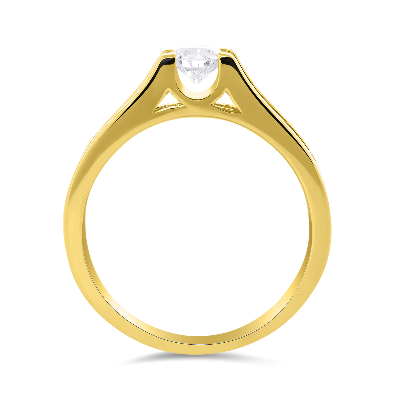 Glacier Fire Canadian Diamond 14K Yellow Gold 0.75CTW Bridal Ring Charm Diamond Centres