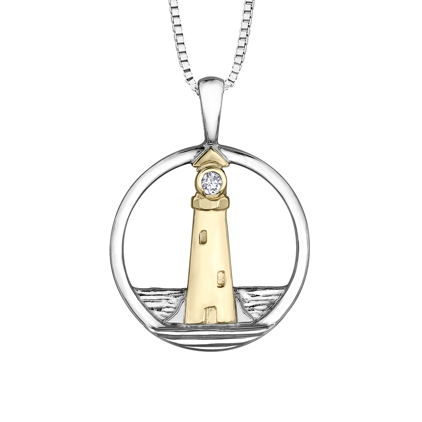 Glacier Fire Canadian Diamond Lighthouse Pendant Charm Diamond Centres