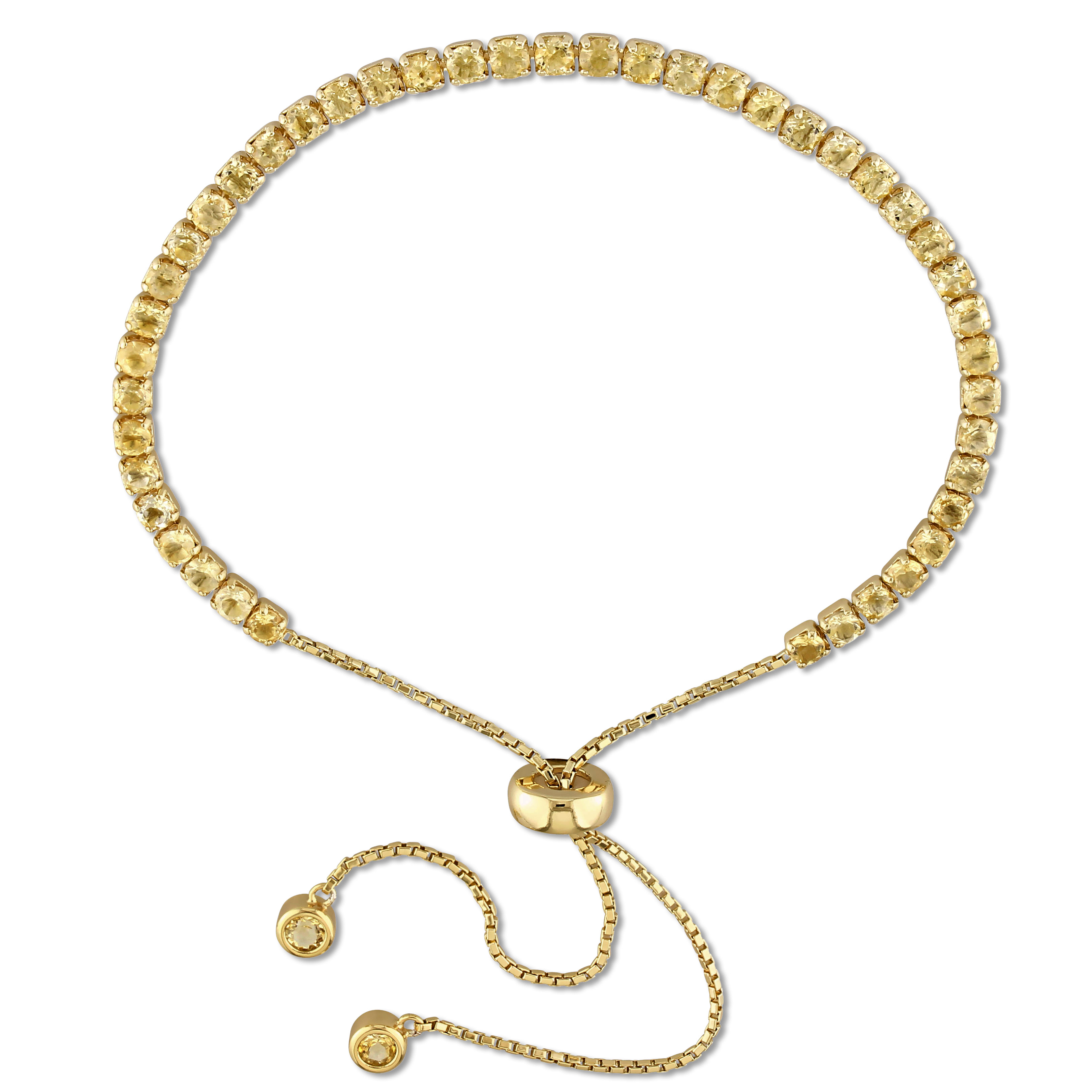 Julianna B Yellow Plated Sterling Silver Citrine Bolo Bracelet Charm