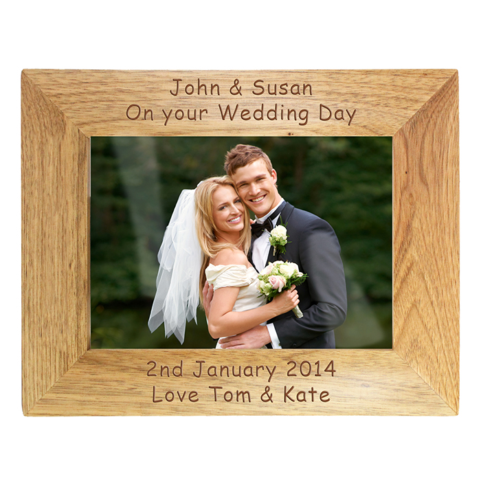 Personalised Landscape 7x5 Landscape Wooden Photo Frame Charming Diva