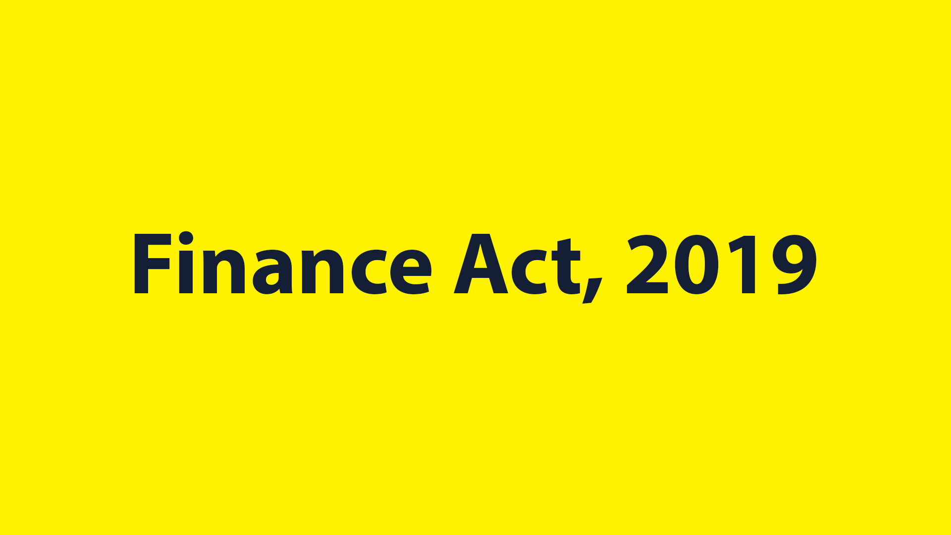 Finance Act, 2019 Chartered Journal