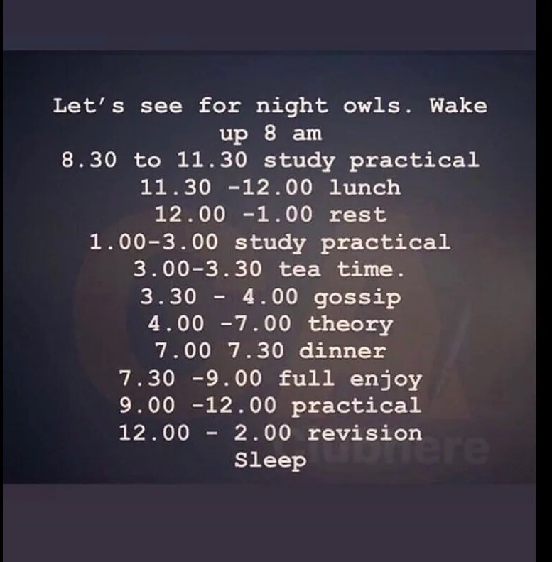 Study routine for self study Chartered Team