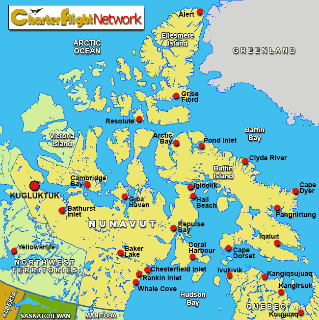 Charter Flights To Kugluktuk Nunavut /Charter Flight Network