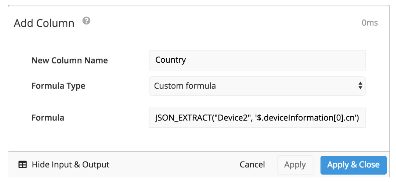 Extract values from a JSON string in Data Explorer Chartio Documentation
