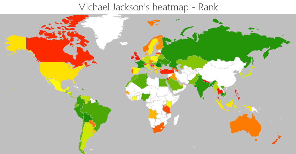 Michael Jackson's global heatmap ChartMasters