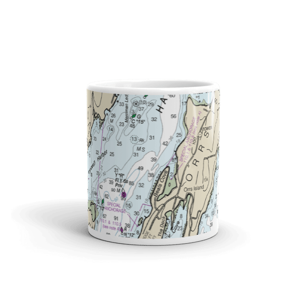 Harpswell Harbor Chart Mug · Chart Mugs